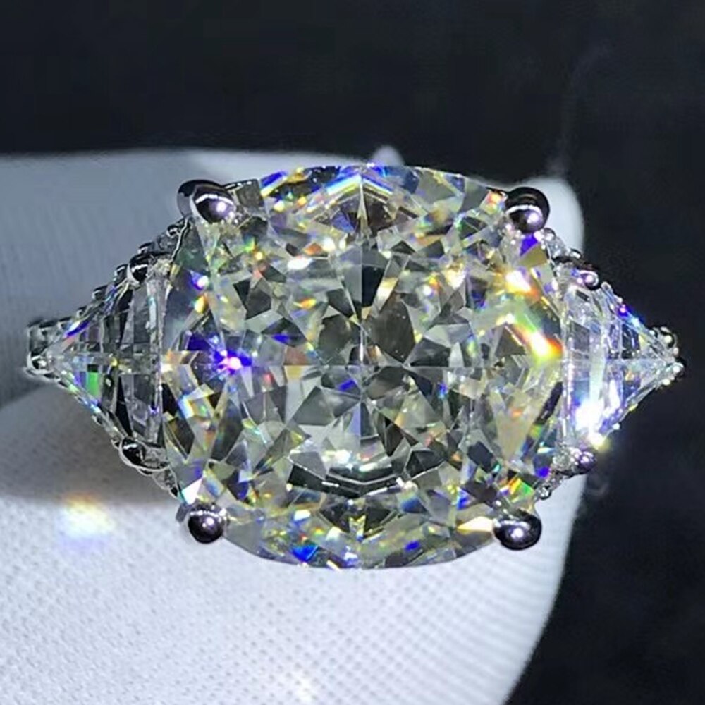 Classic Solid 925 Sterling Silver 3EX Cushion Cut 6CT VVS D Color