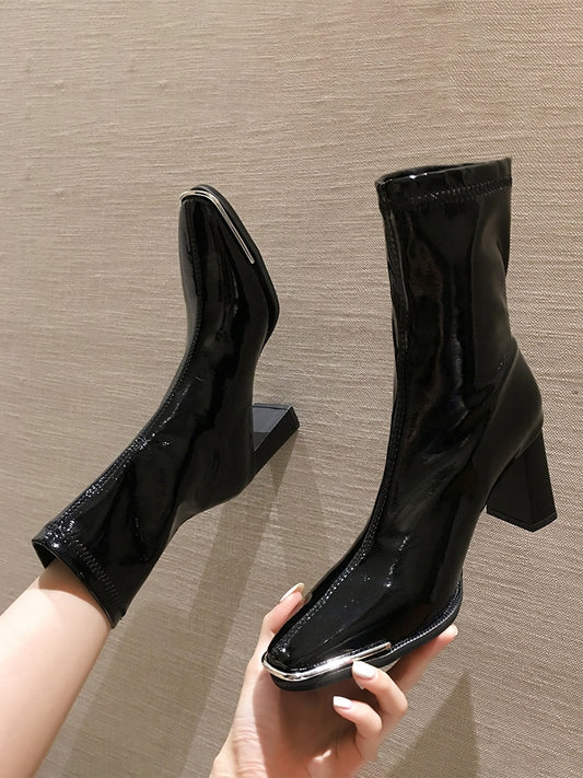 Women shoes ankle boots autumn thick heel high heel non-slip