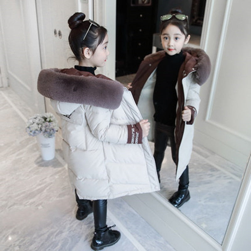 Girl Winter Jacket Kids Outdoor Warm Coat Thick Parka Children Clothing