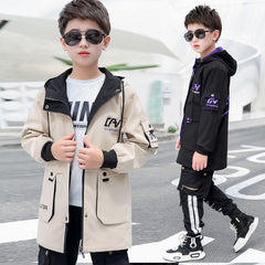 Spring  Autumn Jackets For Boy Fashion Polyester Double Layer Coat