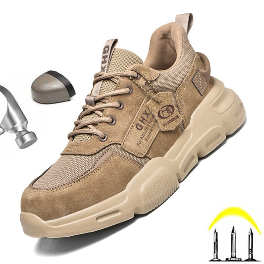 Work Safety Shoes Steel Toe Anti-puncture Indestructible Men Safety Boots