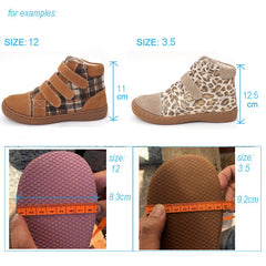 Leopard boots kids shoes for girl ankle shoes soft bottom leather boot