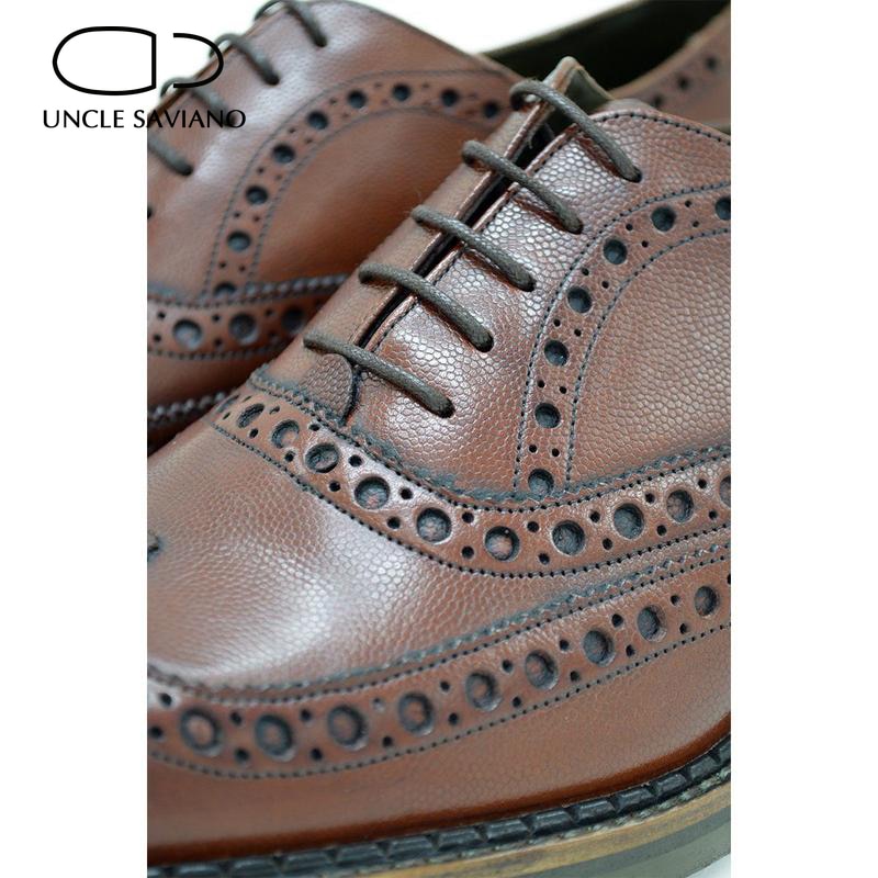 Uncle Saviano Oxford Brogue Designer Dress Best Men Shoes Wedding Business