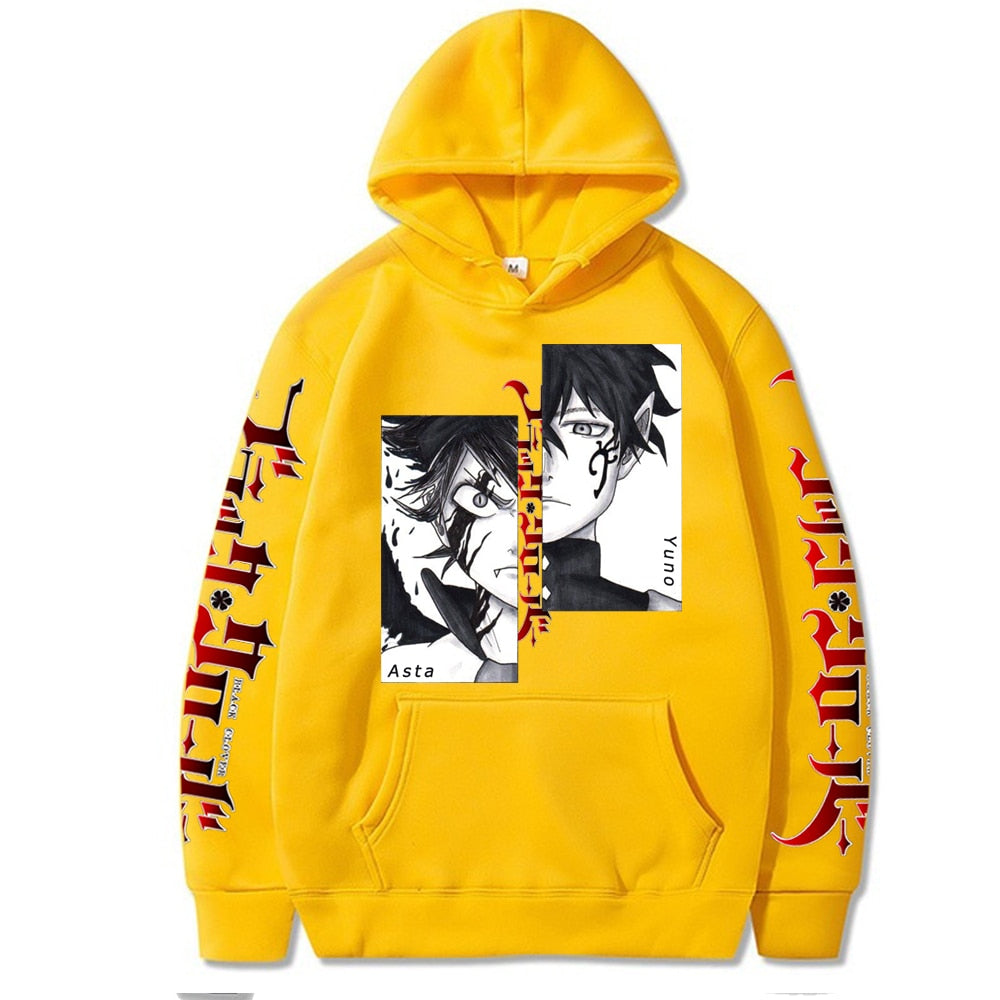 Cool Hoodie Sweatshirt Japanese Anime Harajuku Asta Graphic Hoodie Black Clover