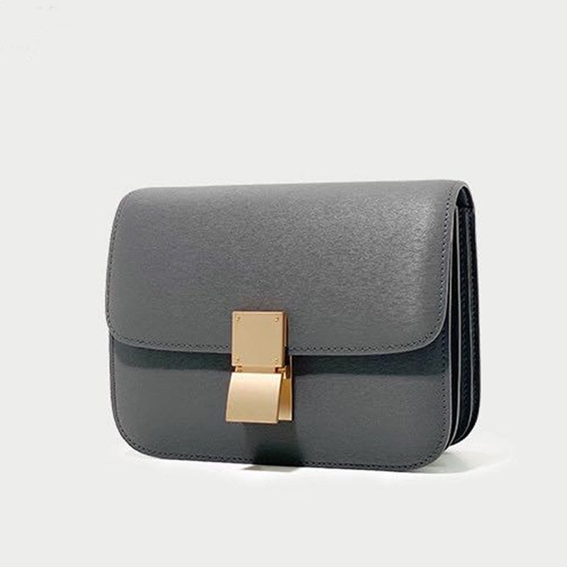 Genuine Leather Ladies Tofu Bag Luxury Design Handbag Purse Small