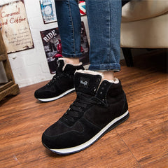 Men Shoes Winter Sneakers Suede Leather Tennis Trainers Mens Footwear Warm