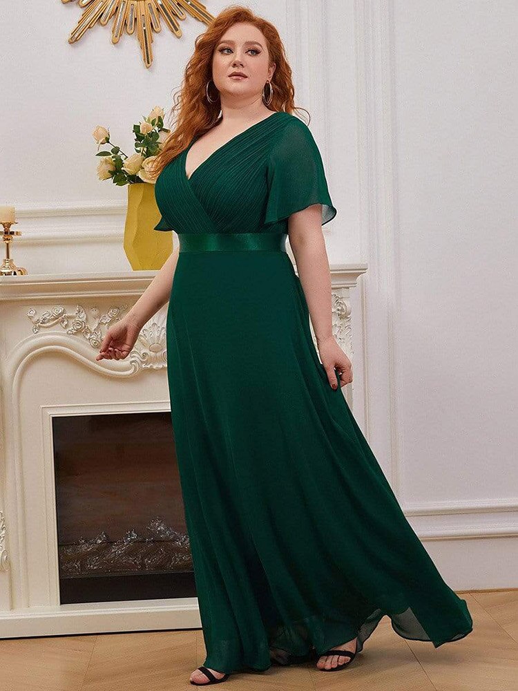 Evening wear Dresses: Women Plus Size Evening Dresses Long Elegant