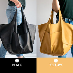 Casual Soft Large Capacity Tote Women Handbags Designer Aged Metal Look