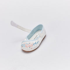 Dave Bella spring fashion baby girls floral embroidery shoes Chinese