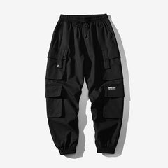 Streetwear Black Mens Harem Joggers Pants Men Cargo Pants Hip Hop