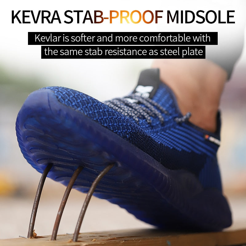 Work Safety Shoes Men Ankle Boots Shoe Man Work Summer Breathable