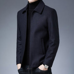 Casual Fashion Lapel Autumn Winter Mens Coat