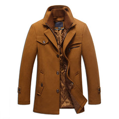 Wool Coat Slim Fit Jackets Mens Casual Warm Outerwear Jacket and coat