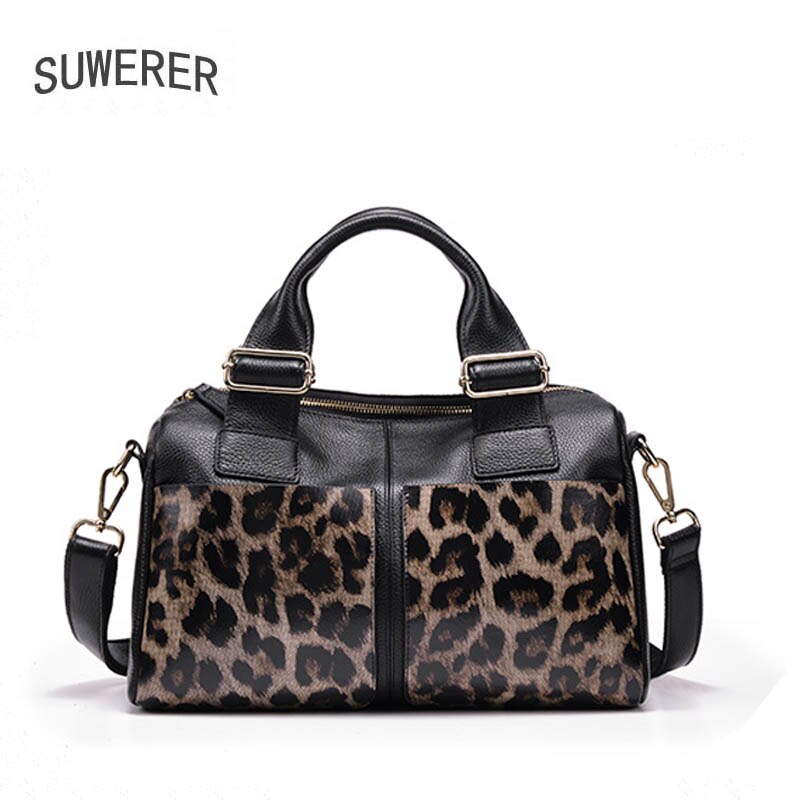 Genuine Leather women bag fashion Luxury Leopard print