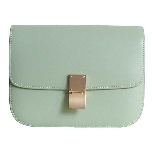 Genuine Leather Ladies Tofu Bag Luxury Design Handbag Purse Small