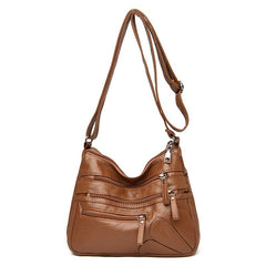 High Quality Women's Soft Leather Shoulder Bags Multi-Layer Classic Crossbody