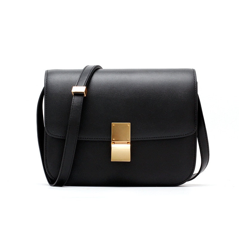 Genuine Leather Ladies Tofu Bag Luxury Design Handbag Purse Small