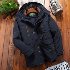 Thicken Warm Parkas Men Plus Size 5XL 6XL Hooded Military Winter Jacket Men