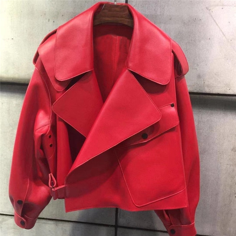 Winter Autumn Women's Leather Wallet Jacket