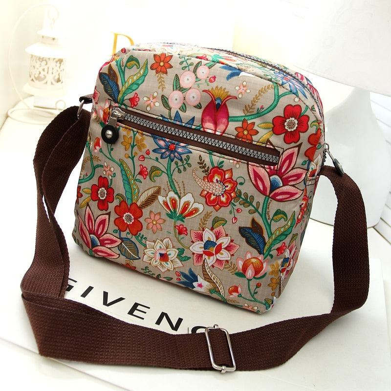 Fashion Women Messenger Bags Vintage Flower Printing Women Bag