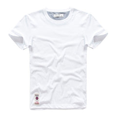 Men's t-shirt cotton white solid t shirt men causal o-neck