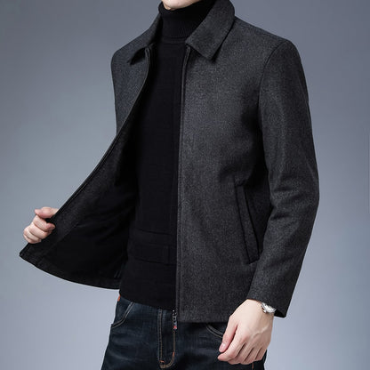 High Quality New Brand Casual Fashion Lapel Autumn Winter Mens Coat