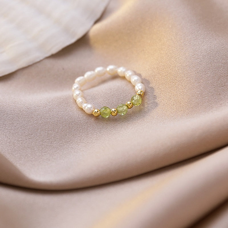 Kpop Cute Multi Beaded Imitation Pearl Colorful Crystal Adjustable Rope