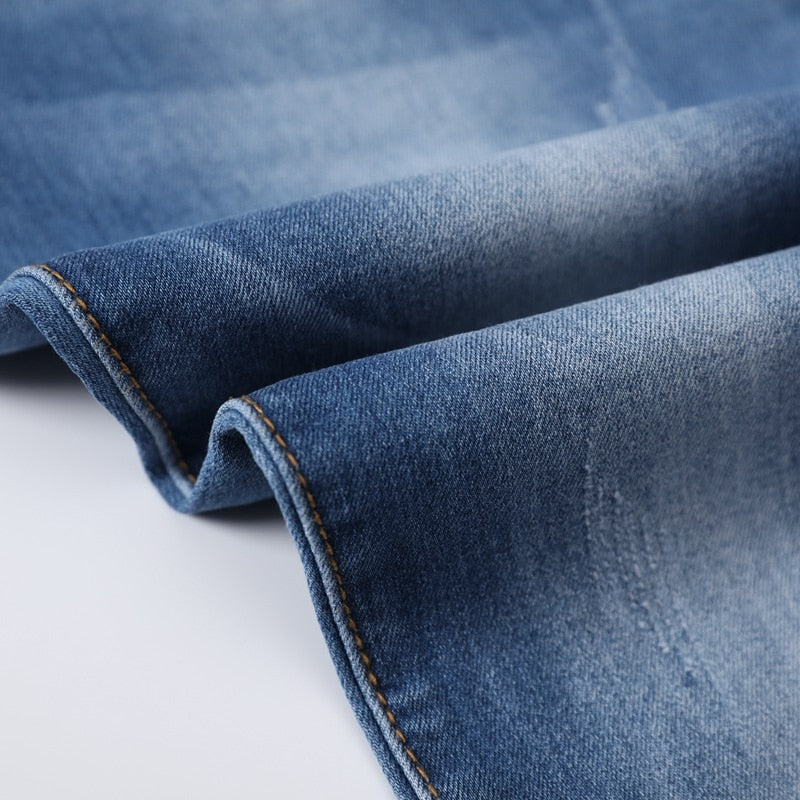 7 Color Men Stretch Skinny Jeans Fashion Casual Slim Fit Denim Trousers Male