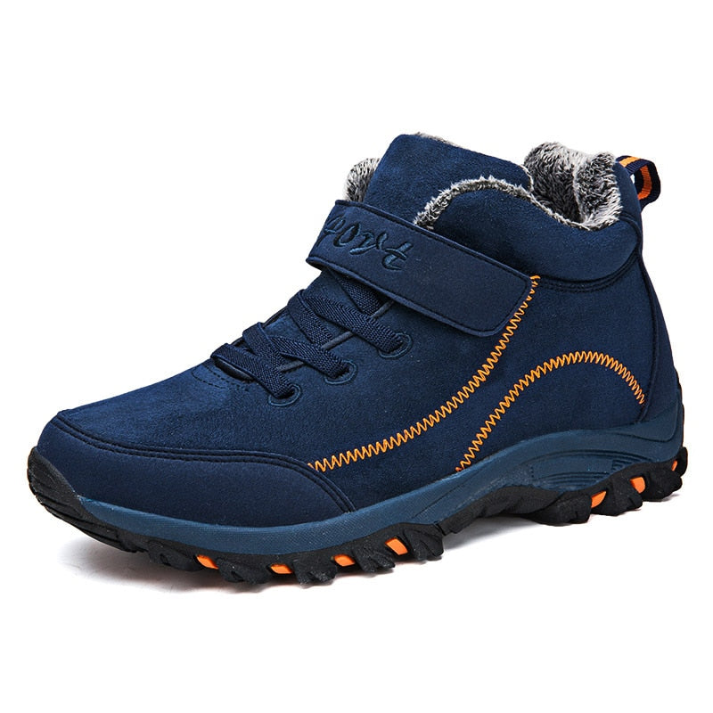 Waterproof Winter Men Boots with Fur Warm Snow Women Boots Men Work