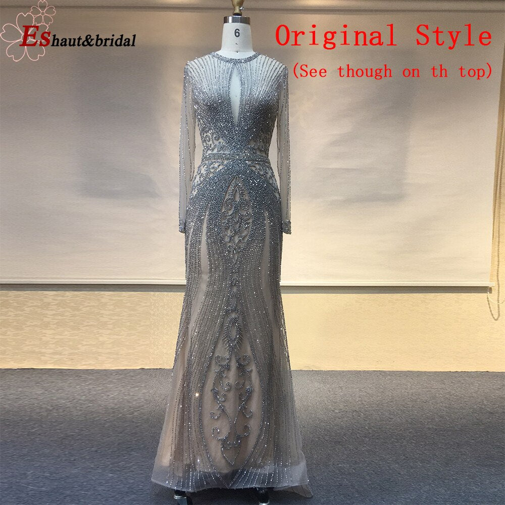 Evening wear Dresses: Wedding Evening Night Dresses Short Sleeves O Neck Beading