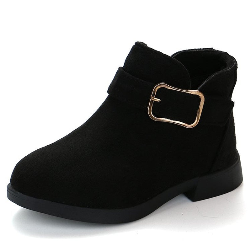 Winter Girls Winter Boots Classic Buckle Kids Ankle Boots Children Martin Boots