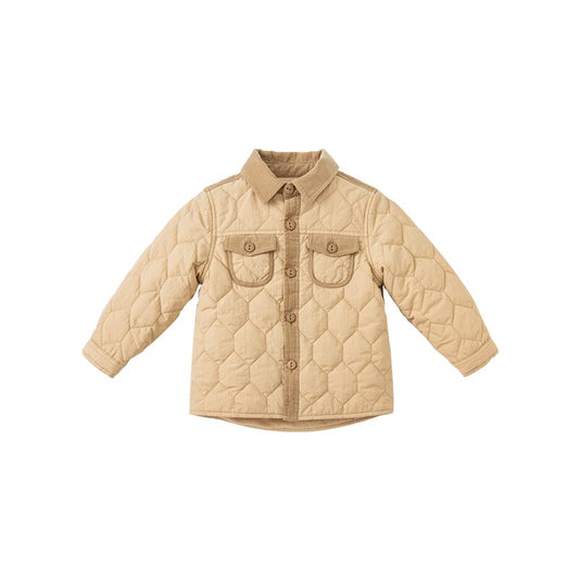 Winter baby boys fashion pockets patchwork padded coat