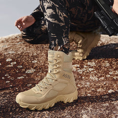 Men High Quality Brand Military Leather Boots Special Force Tactical Desert