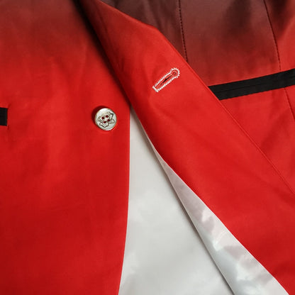 Blazer men Male Gradient suit jacket Masculino Korean Style slim fit