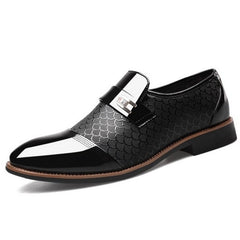 Men Pu Leather Shoes Head Leather Soft Anti-slip Rubber Loafers Shoes