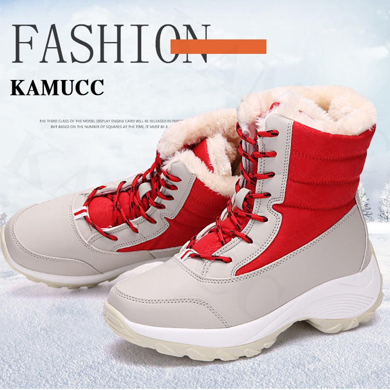 Women Boots Waterproof Winter Shoes Women Snow Boots Platform Keep Warm