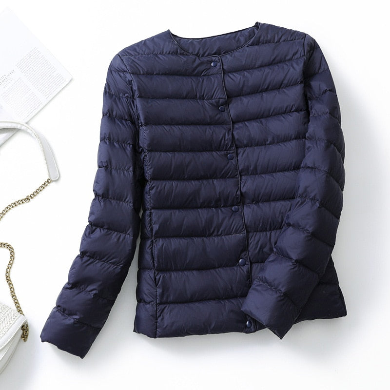 Ultra Light Down Women Matt Fabric Lightweight Coat Warm