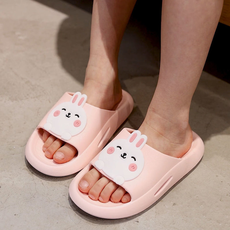 Pink Cartoon Children Slippers Summer Soft Sole Indoor Bathroom Shoes