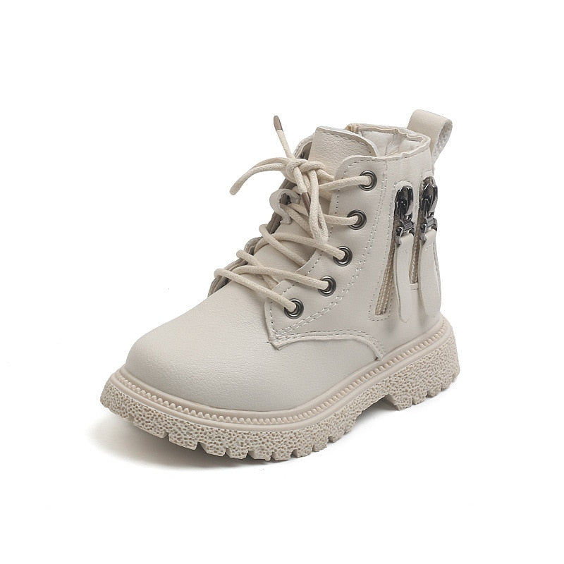 Rubber Boots for Children Boys Martin Boots Autumn Winter Warm Cotton Ankle