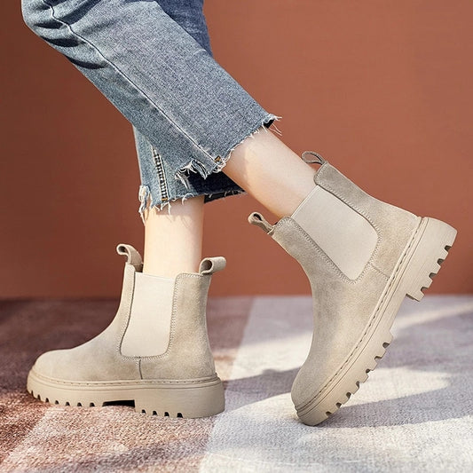 Chelsea Boots Chunky Boots Women Winter Shoes  Ankle Boots