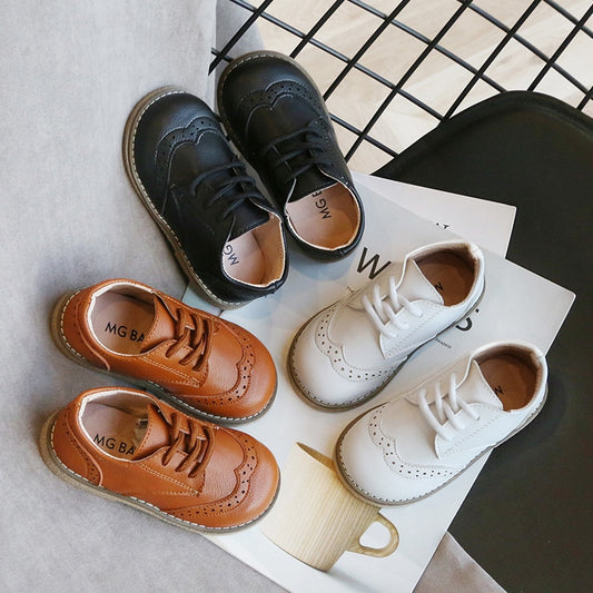 Children Leather Shoes Boys Sneakers Breathable
