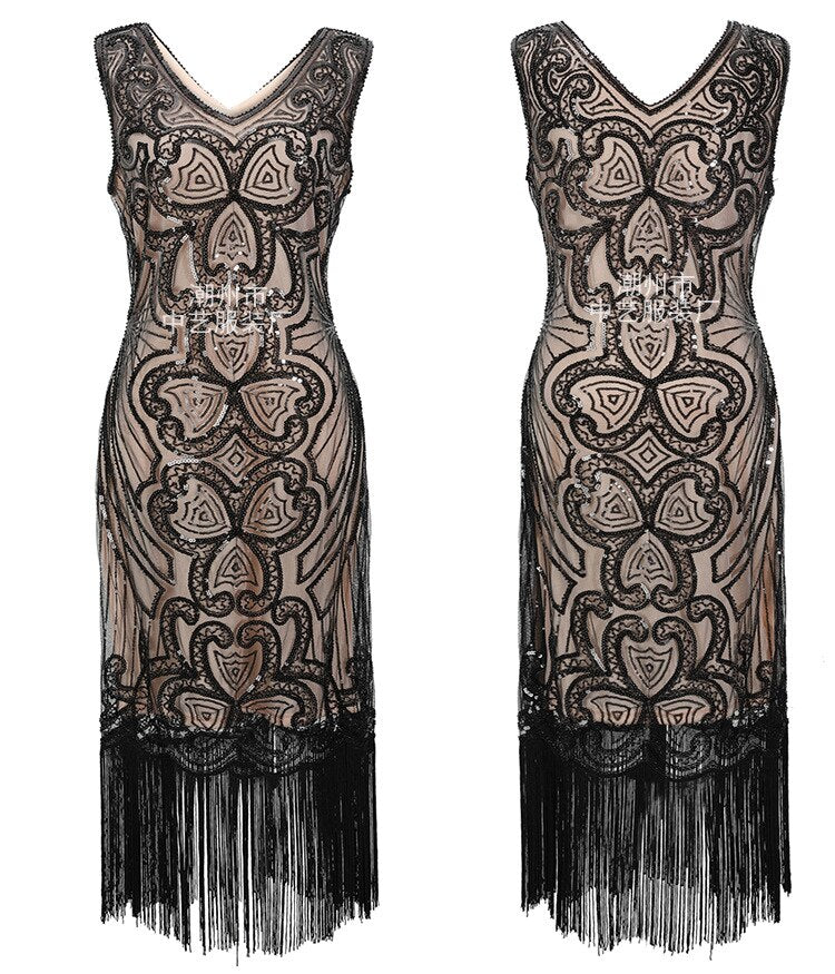 Homecoming Dresses: Women Prom Gowns Tea Length Sleeveless Robes Sequins V Neck