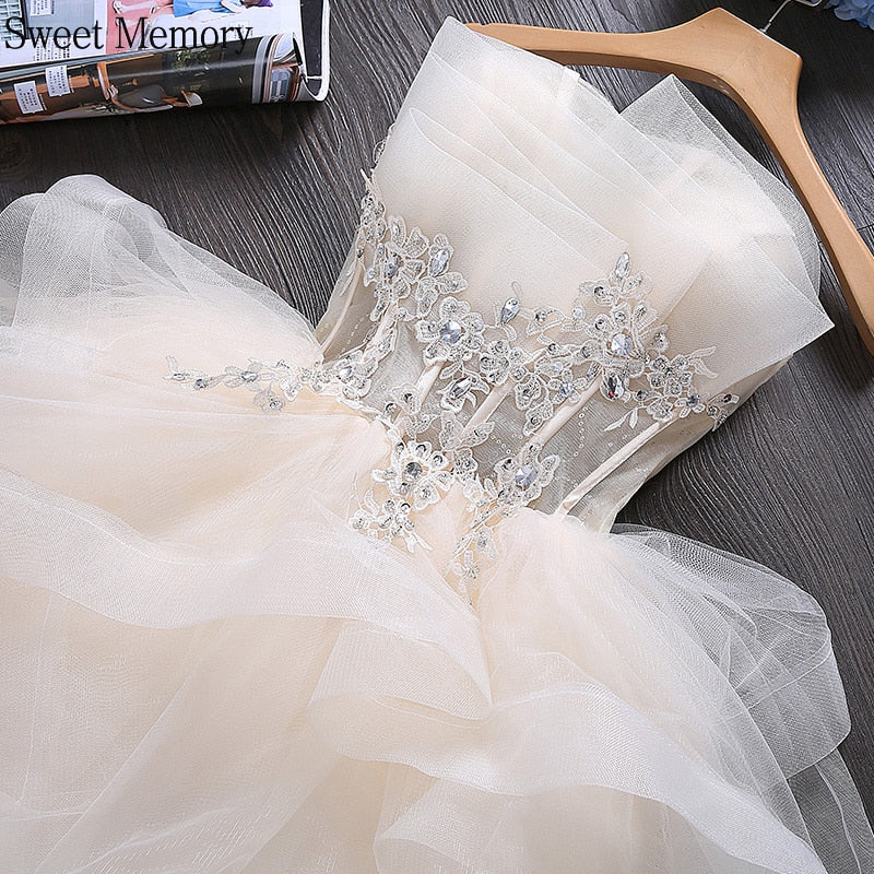 Homecoming Dresses: Princess Yellow Green Prom Dresses Girl Short Dress Sleeveless