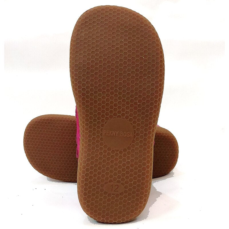 PEKNY BOSA boots barefoot shoes kids genuine leather boy shoes Girls' boots