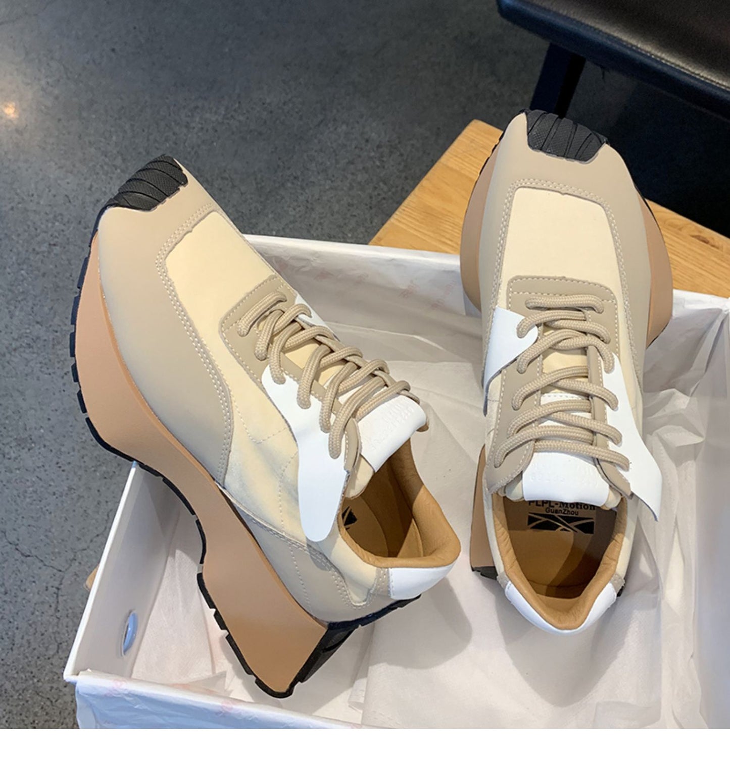 Spring Thick Sole Casual Daddy Shoes Hot Selling Women Flat Platform