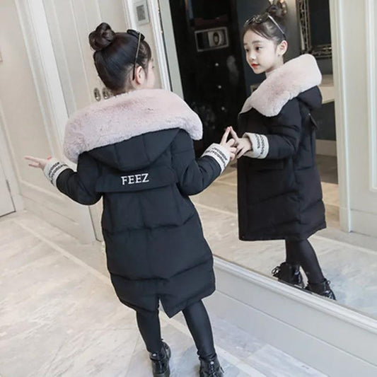 Fashion Girls clothing Winter Warm down Cotton Jackets Children