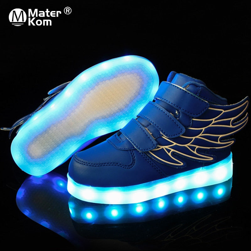 Size 25-37 Children Glowing Sneakers Kid Luminous Sneakers for Boys