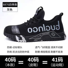 Breathable Lightweight Work Shoes Comfortable Soft Safety Shoes European