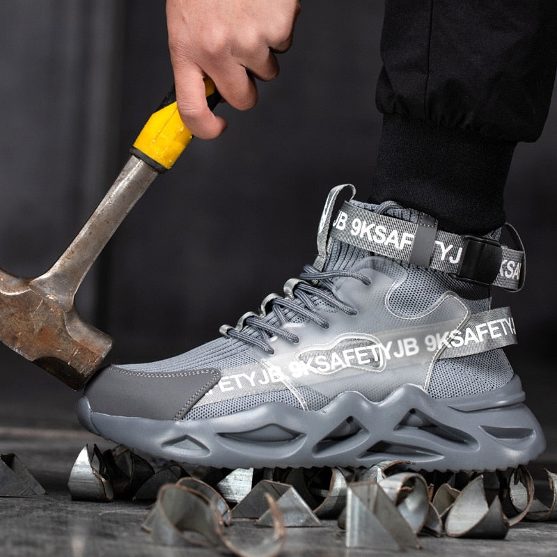 Work Safety Shoes Men Safety Boots Anti-smash Work Shoes With Steel