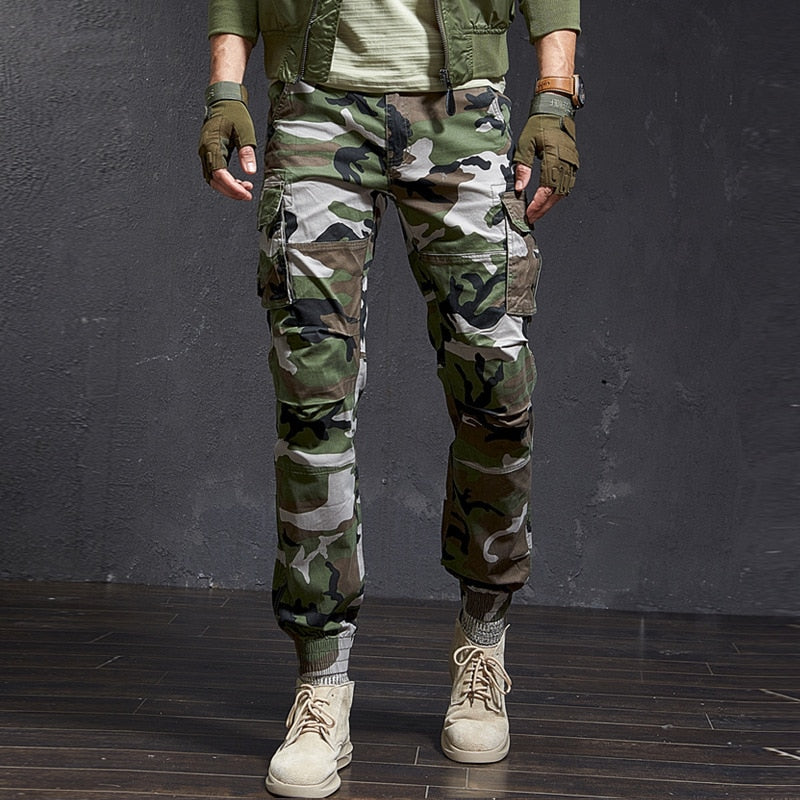 Fashion High Quality Slim Military Camouflage Casual Tactical Cargo Pants
